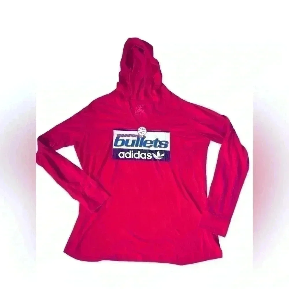 Adidas Vintage Washington Bullets Men’s Pullover T-Shirt Hoodie Size 2XL